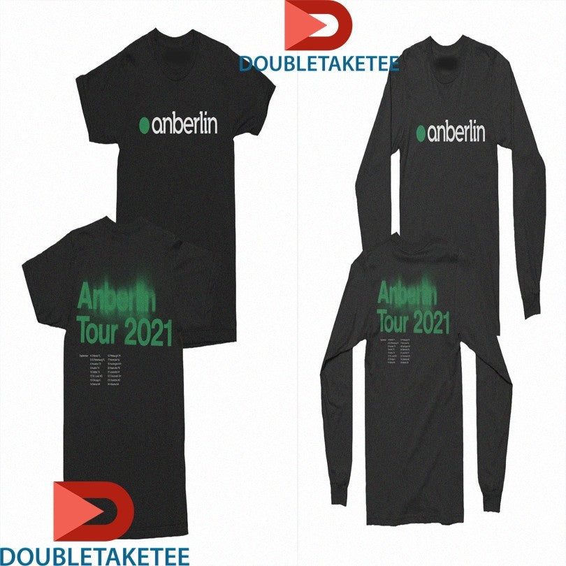 Official Anberlin 2021 Tour Dates Shirts