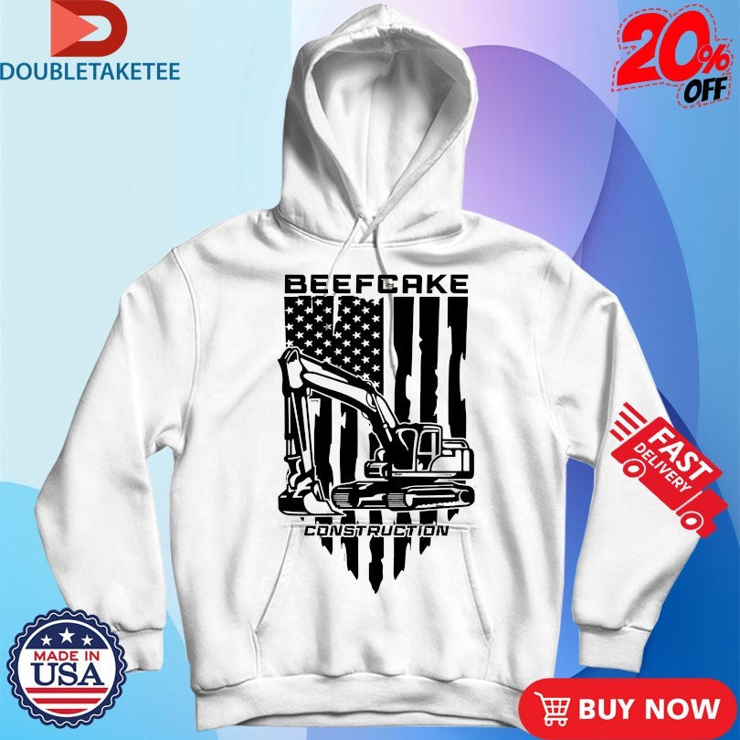 Official Andrew Flair Beefcake Construction Excavator Left Chest USA Flag Shirts