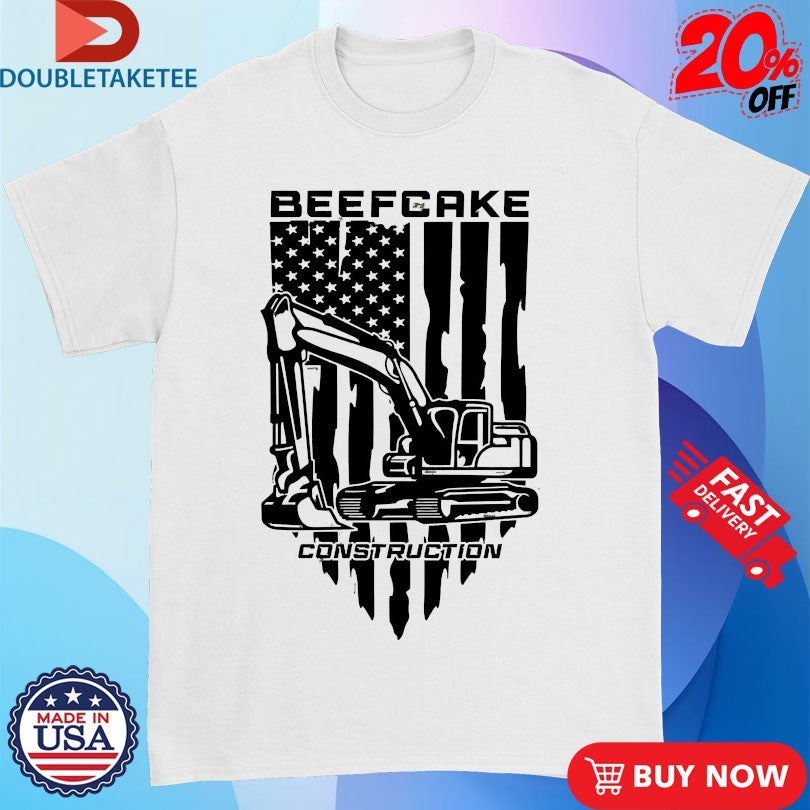 Official Andrew Flair Beefcake Construction Excavator Left Chest USA Flag Shirts