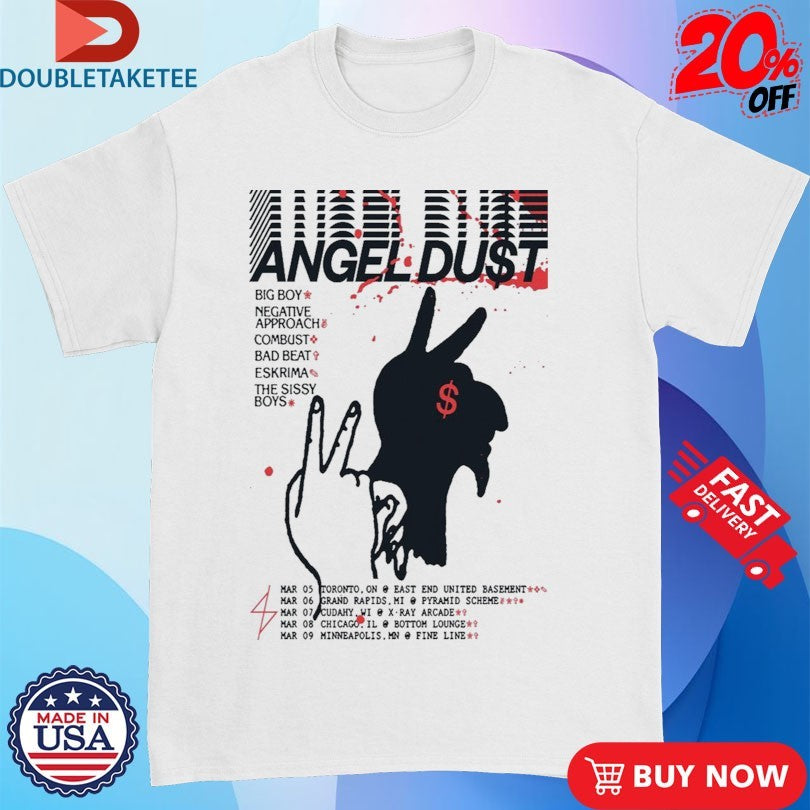 Official Angel DuSt March 2026 Tour Hand Shirts