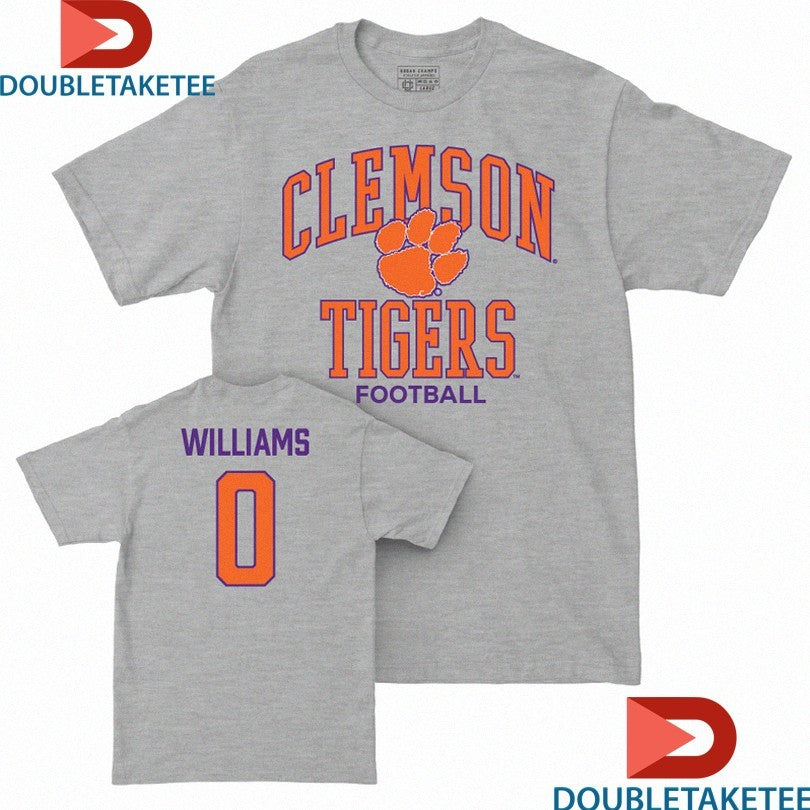 Official Antonio Williams #0 Clemson Tigers Football Sport Grey Shirts