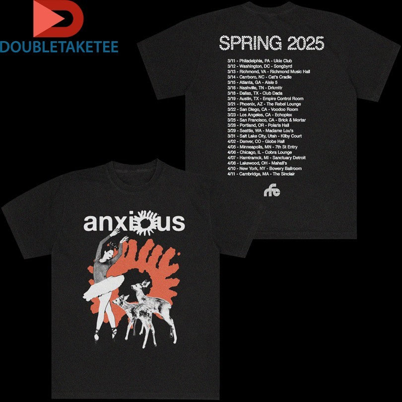 Official Anxious Spring 2025 Tour Dates Dance Lamb Shirts