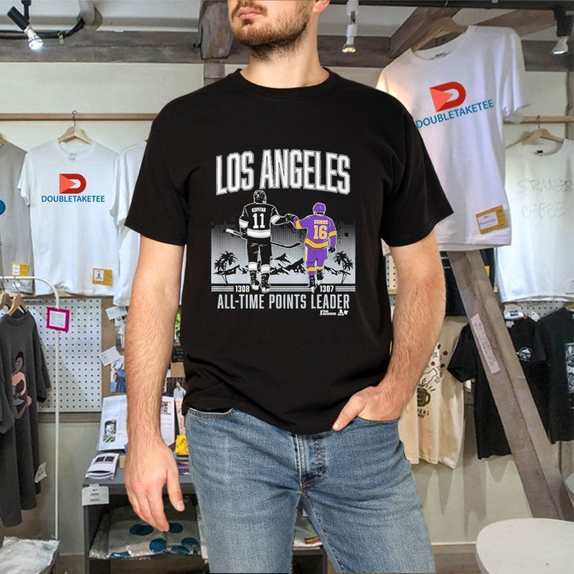 Official Anze Kopitar And Marcel Dionne Los Angeles All Time Point Leader Shirts