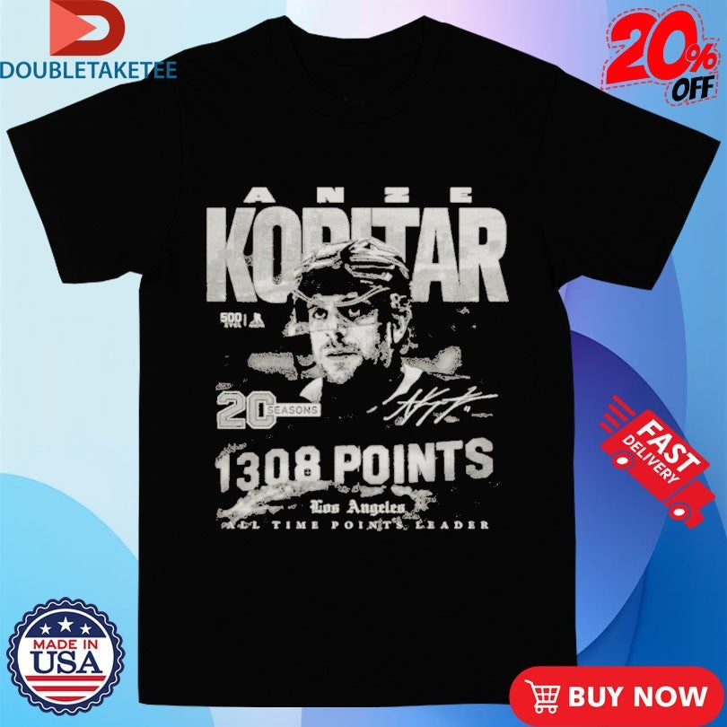 Official Anze Kopitar Los Angeles All Time Points Leader Wht T-Shirts