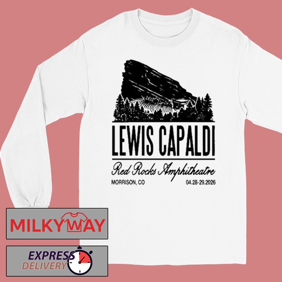 Apr 28-29 2026 Tee Lewis Capaldi Red Rocks New shirt