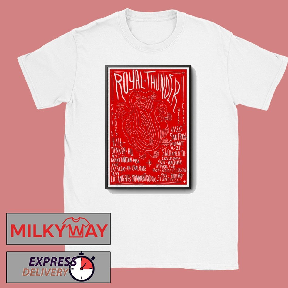 April 2026 Poster Royal Thunder Tour shirt
