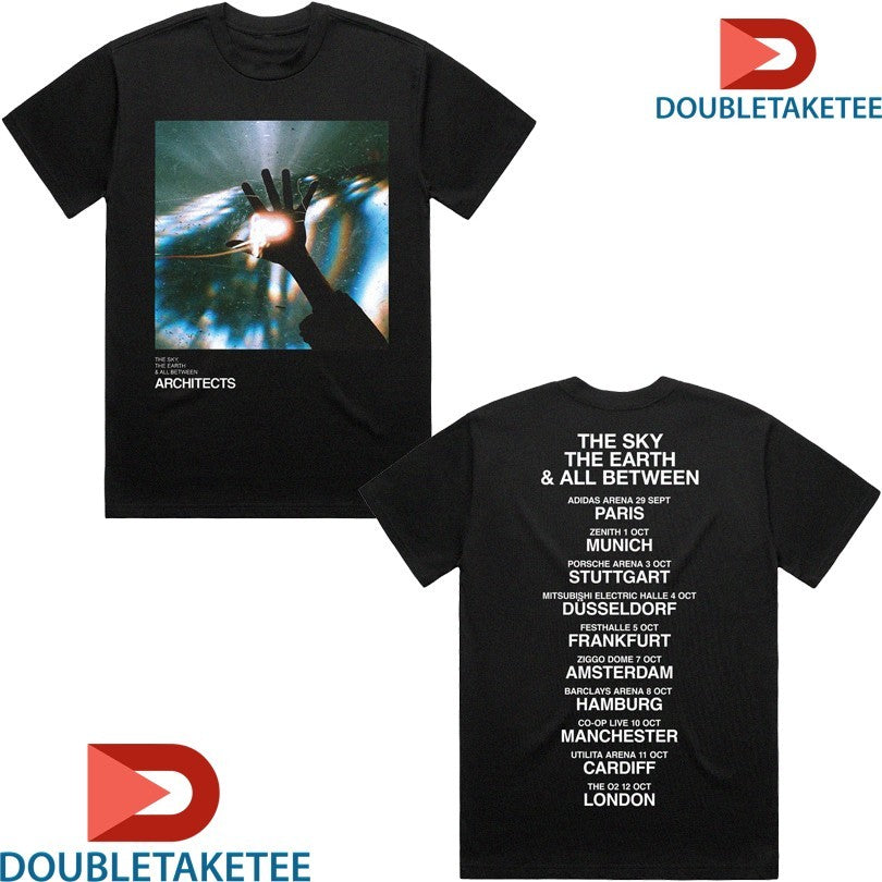 Official Architects The Sky The Earth EU UK Autumn 2025 Tour Hand Shirts