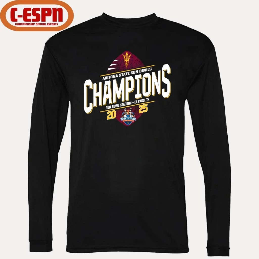 Official Arizona State Sun Devils Tony The Tiger Sun Bowl Champions T-shirt
