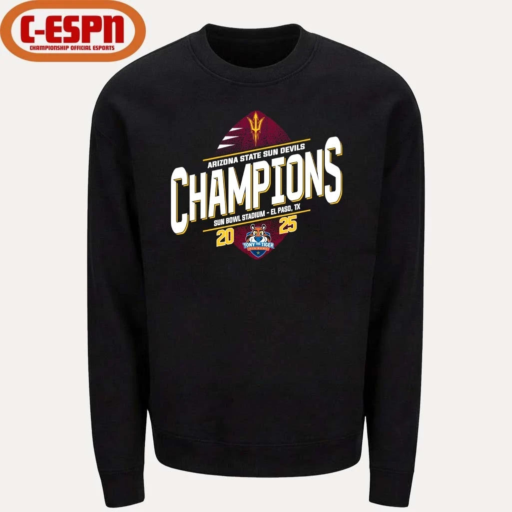 Official Arizona State Sun Devils Tony The Tiger Sun Bowl Champions T-shirt