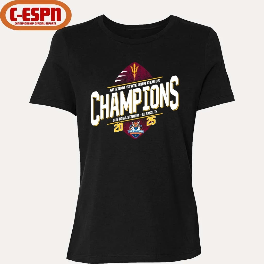 Official Arizona State Sun Devils Tony The Tiger Sun Bowl Champions T-shirt