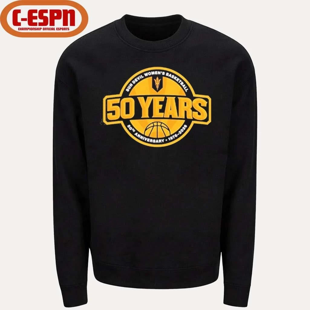 Official Arizona State Women’s Basketball 50th Anniversary T-Shirt