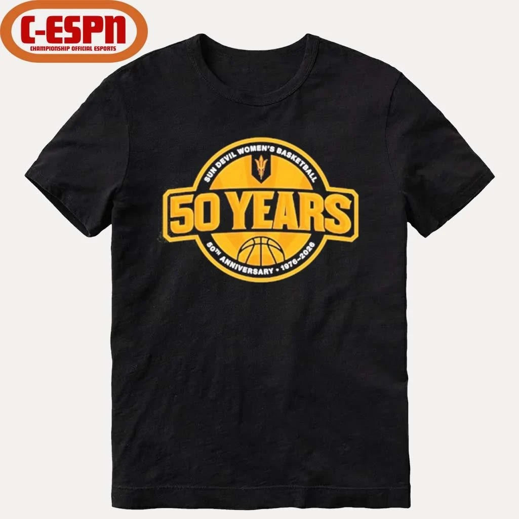 Official Arizona State Women’s Basketball 50th Anniversary T-Shirt