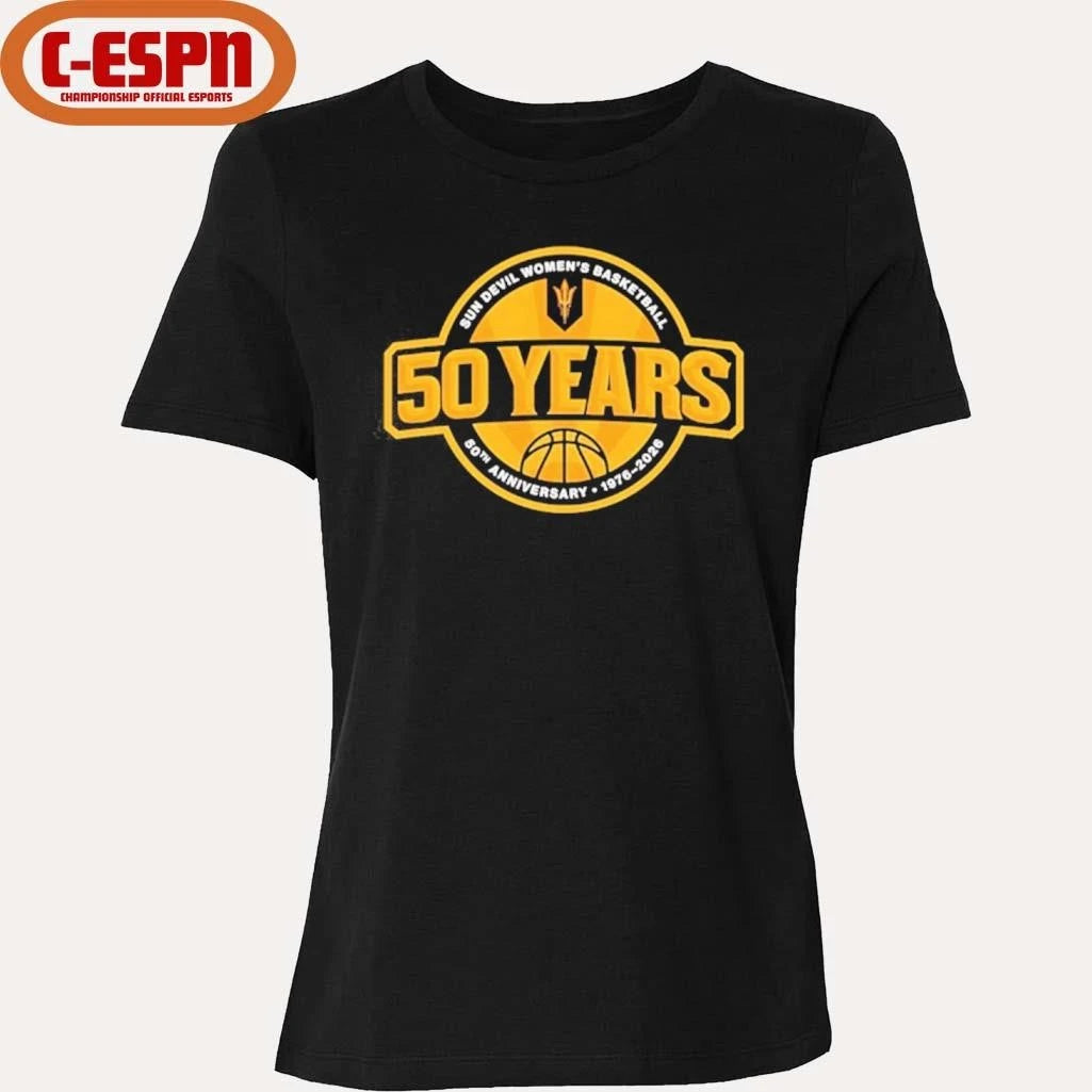 Official Arizona State Women’s Basketball 50th Anniversary T-Shirt