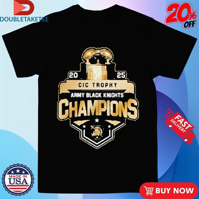 Official Army Black Knights CIC Trophy Champions 2025 Shirt
