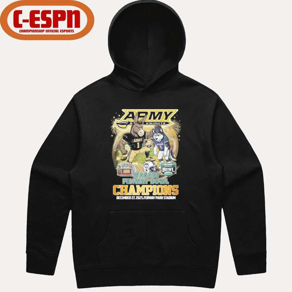 Official Army Black Knights mascot Fenway Bowl Champions Shirt