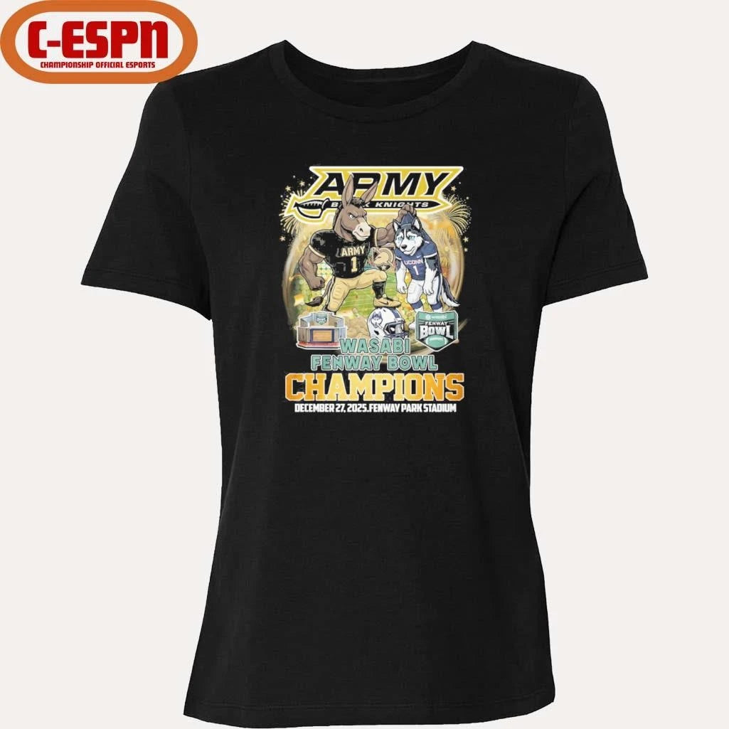 Official Army Black Knights mascot Fenway Bowl Champions Shirt