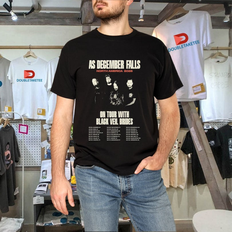 Official As December Falls On Tour With Black Veil Brides North America 2026 Shirts