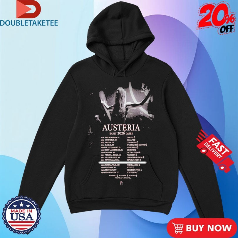 Official Austeria 2026 Early Tour Dates Shirts