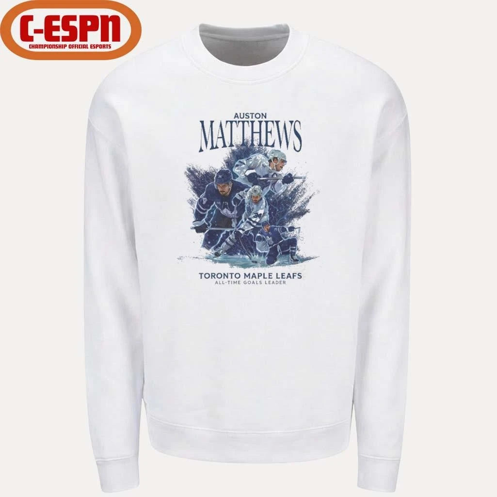 Official Auston Matthews Toronto Maple Leafs All-Time Goals Leader T-Shirt