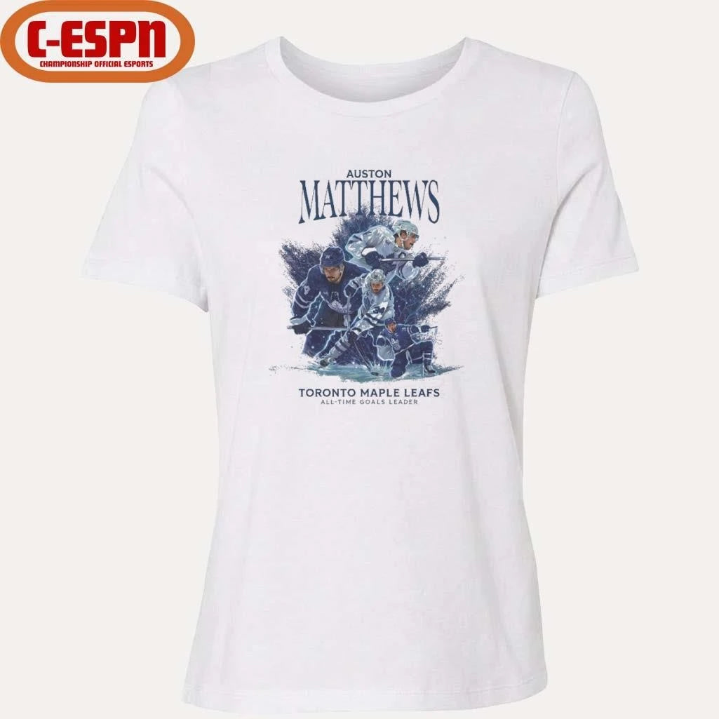 Official Auston Matthews Toronto Maple Leafs All-Time Goals Leader T-Shirt