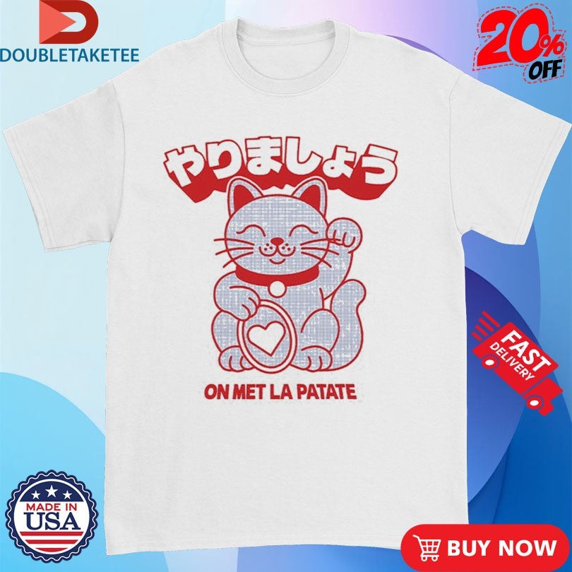 Official Average Rob Lucky Cat On Met La Patate Shirts