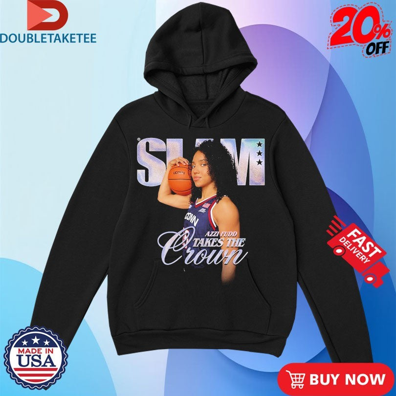 Official Azzi Fudd Slam Takes The Crown Slam 259 Alternate Cover UConn Huskies Shirts