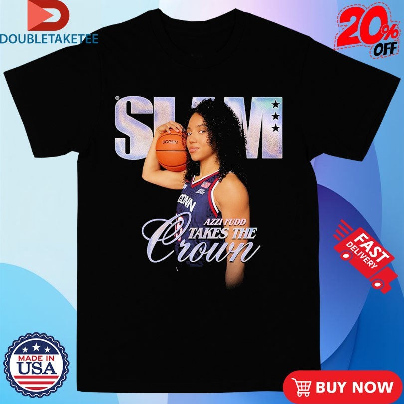Official Azzi Fudd Slam Takes The Crown Slam 259 Alternate Cover UConn Huskies Shirts