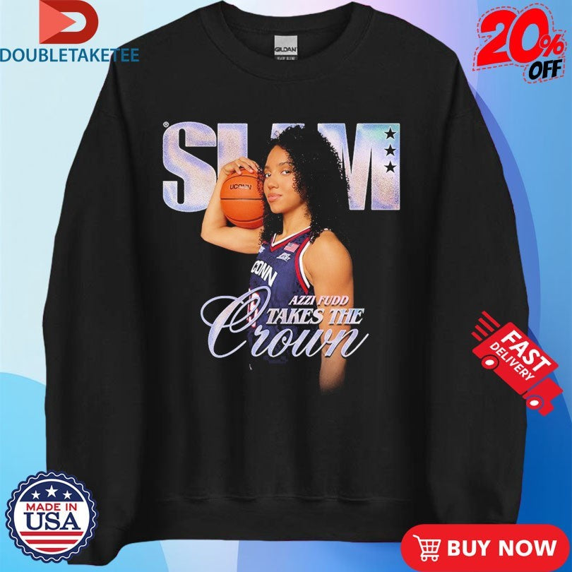 Official Azzi Fudd Slam Takes The Crown Slam 259 Alternate Cover UConn Huskies Shirts