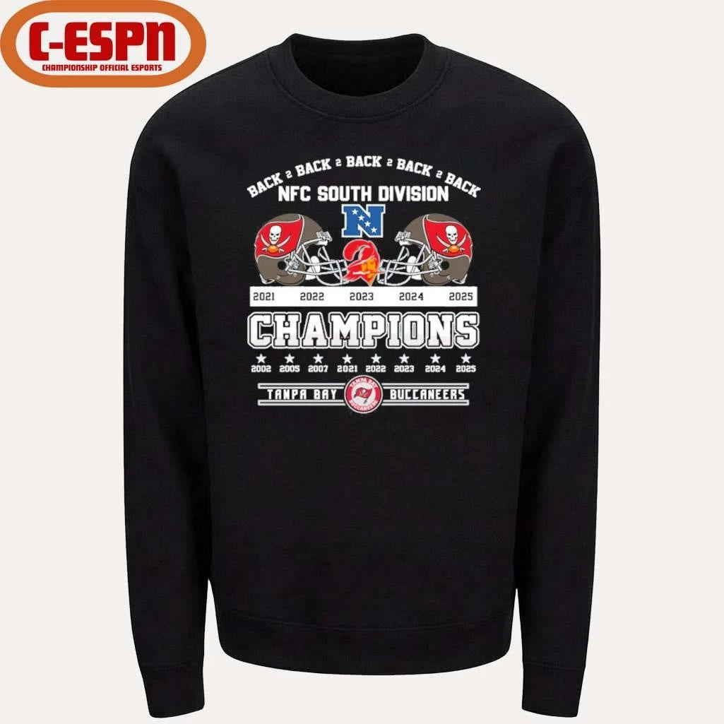 Official B2B2B2B2B NFC South Champions Tampa Bay Buccaneers Shirt