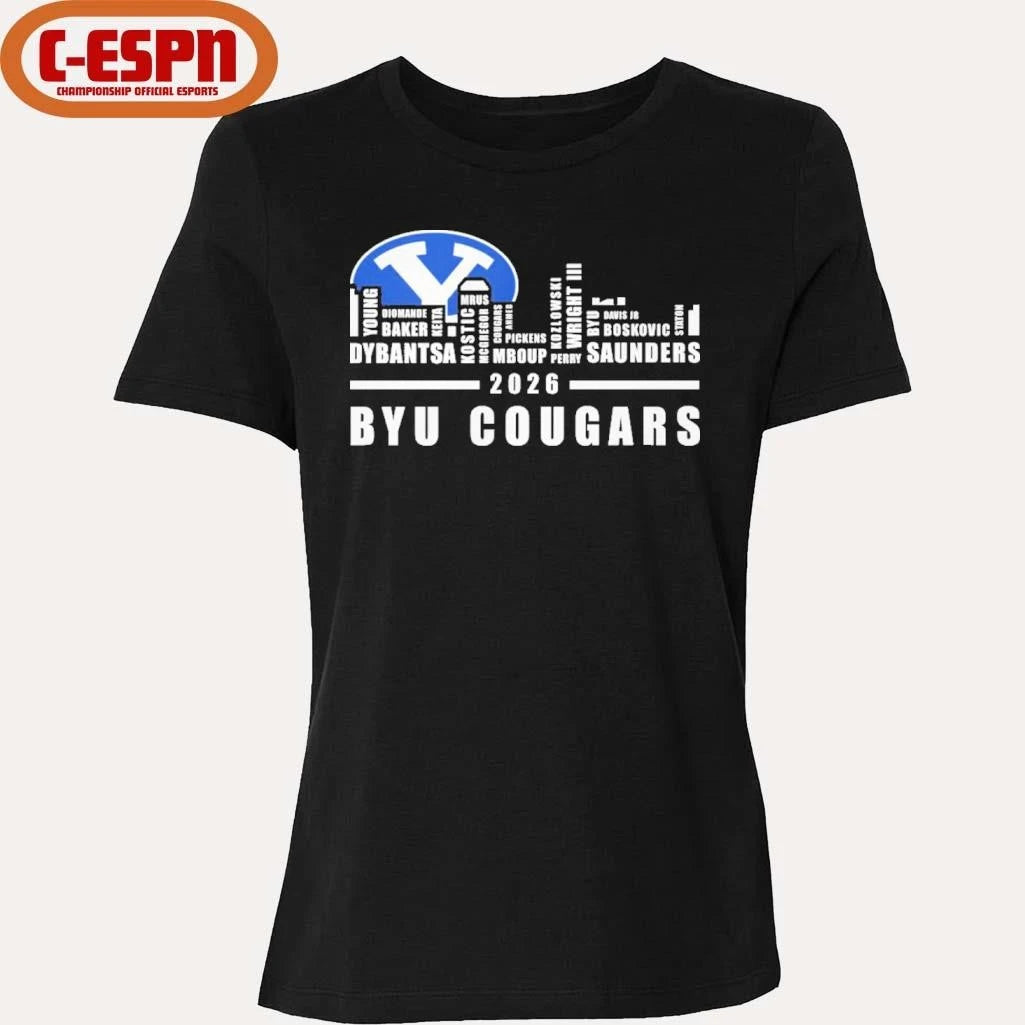 Official BYU Basketball Skyline Player Names 2026 Shirt