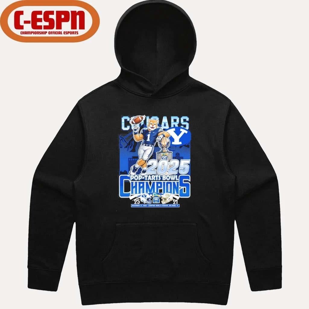 Official BYU Cougars Mascot 2025 Pop-Tarts Bowl Champions Shirt