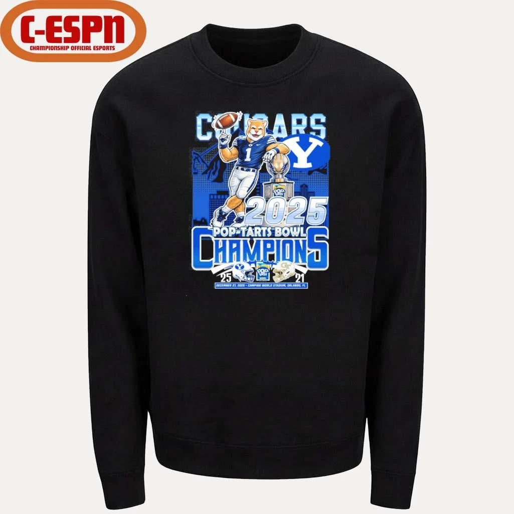 Official BYU Cougars Mascot 2025 Pop-Tarts Bowl Champions Shirt