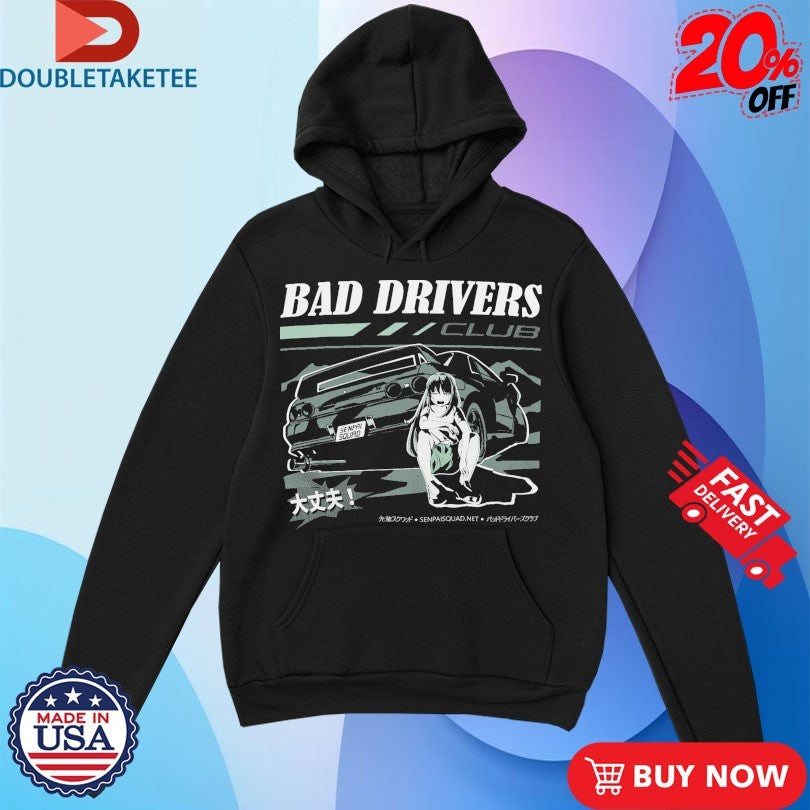 Official Bad Drivers Club R32 Crying Anime Waifu Shirts