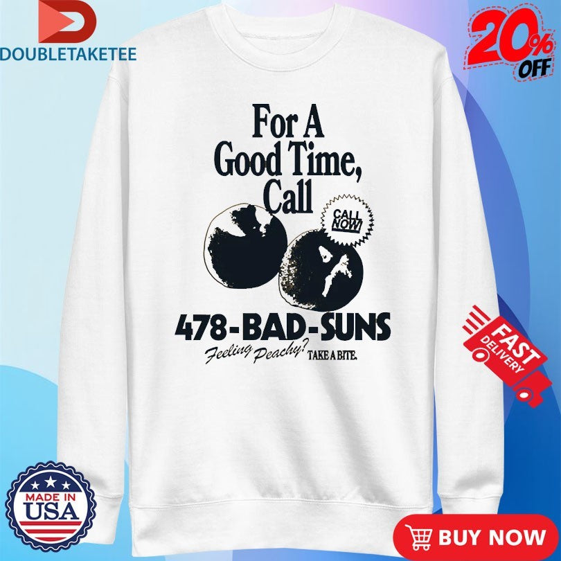 Official Bad Suns For A Good Time Call Feeling Peachy Take A Bite Shirts