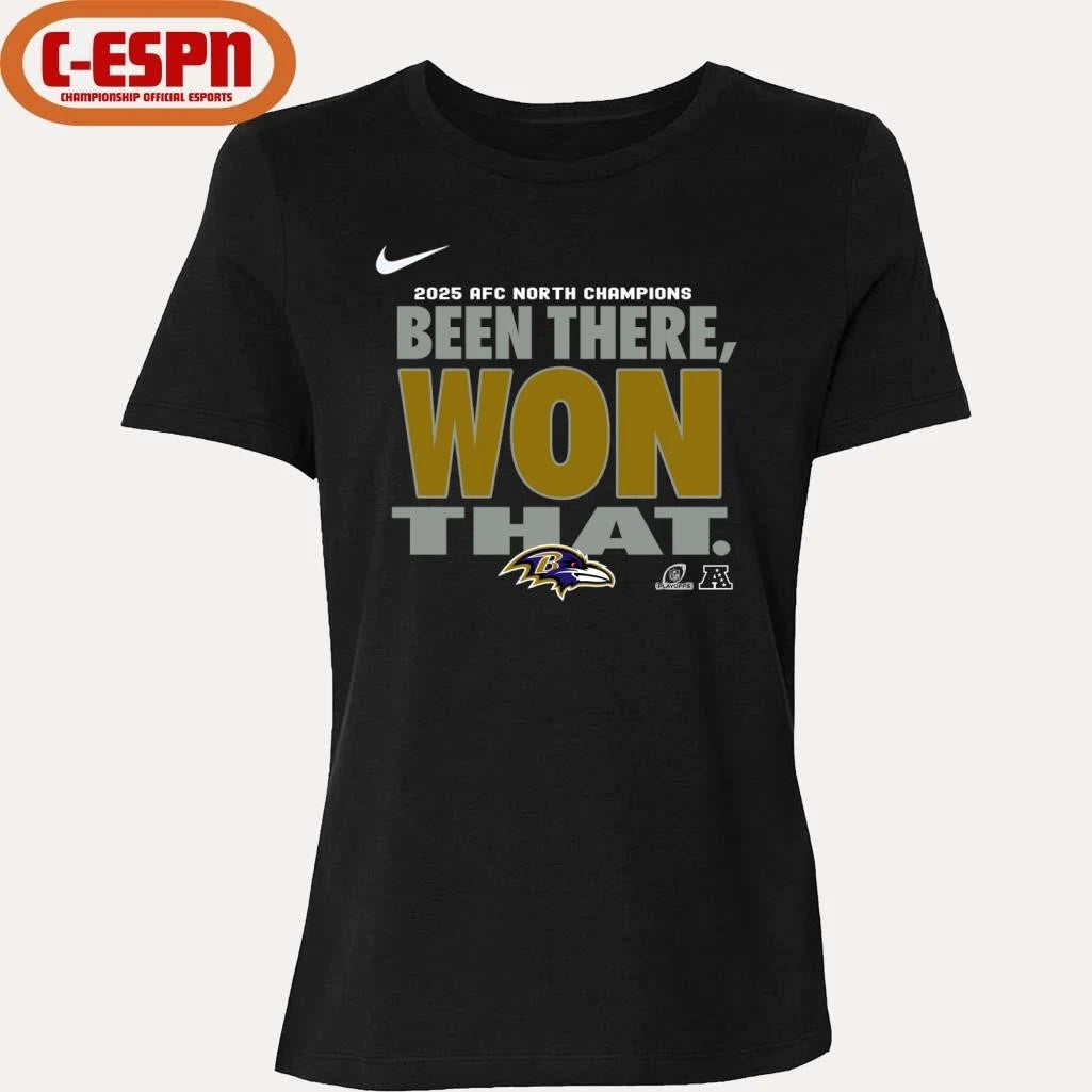 Official Baltimore Ravens 2025 AFC North Champions Been There, Won That T-Shirt