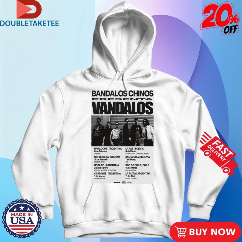 Official Bandalos Chinos Vandalos Tour 2026 Dates Shirts