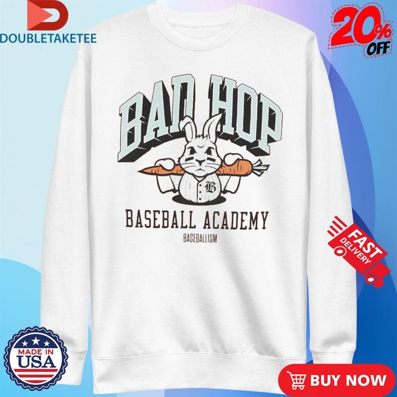 Official Baseballism Bad Hop Baseball Academy Bunny Shirts