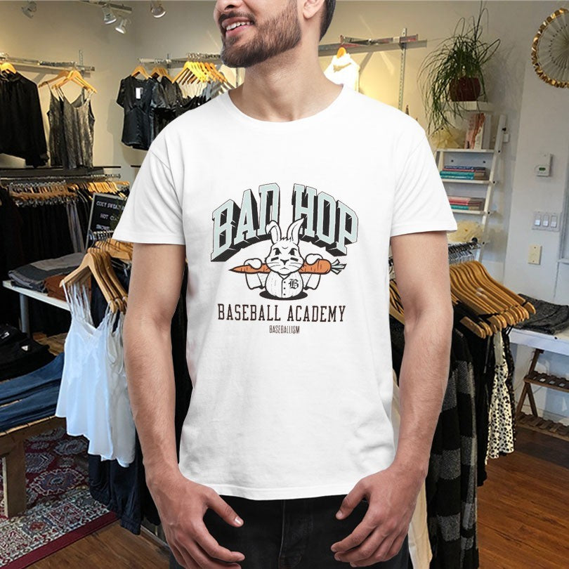 Official Baseballism Bad Hop Baseball Academy Bunny Shirts