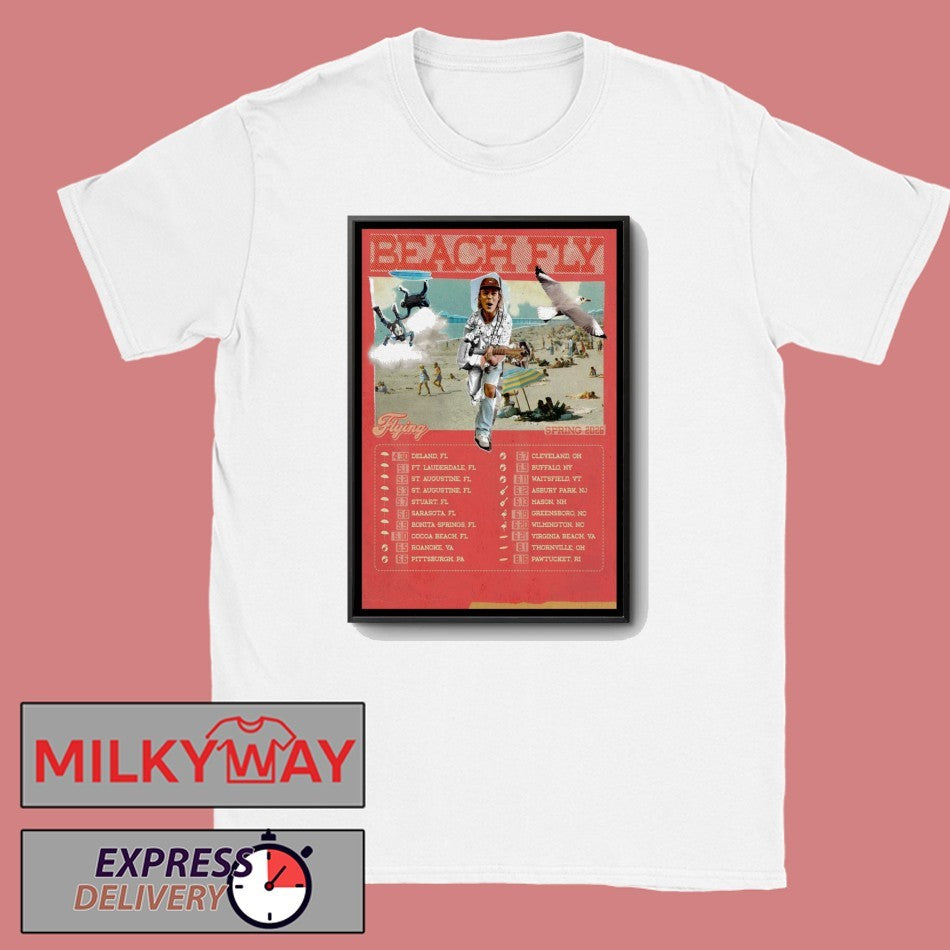 Beach Fly Flying Tour Spring 2026 Poster shirt