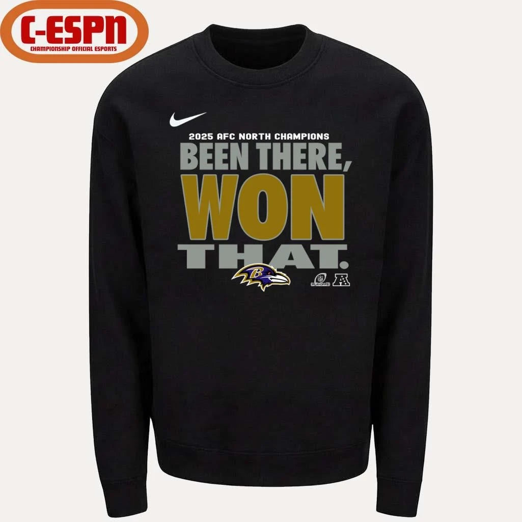 Official Been There, Won That Baltimore Ravens AFC North Division Champions T-Shirt