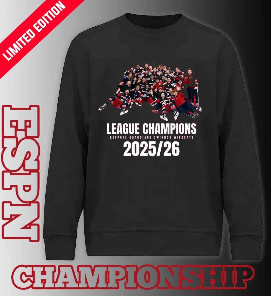 Official Bespoke Guardians Swindon Wildcats League Champions 2026 Shirt