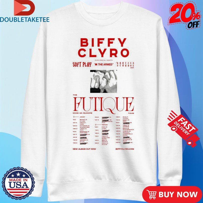 Official Biffy Clyro Futique 2026 Tour UK &amp; Europe Concert Hand Shirts