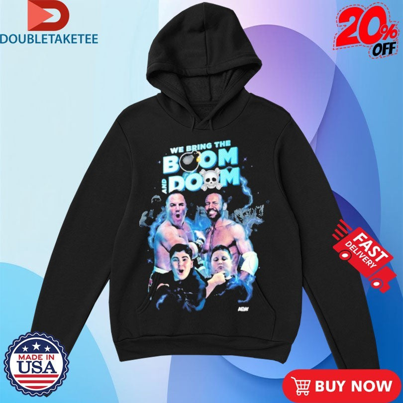 Official Big Boom Aj, Big Justice, The Rizzler &amp; QT Marshall Boom &amp; Doom AEW Shirts