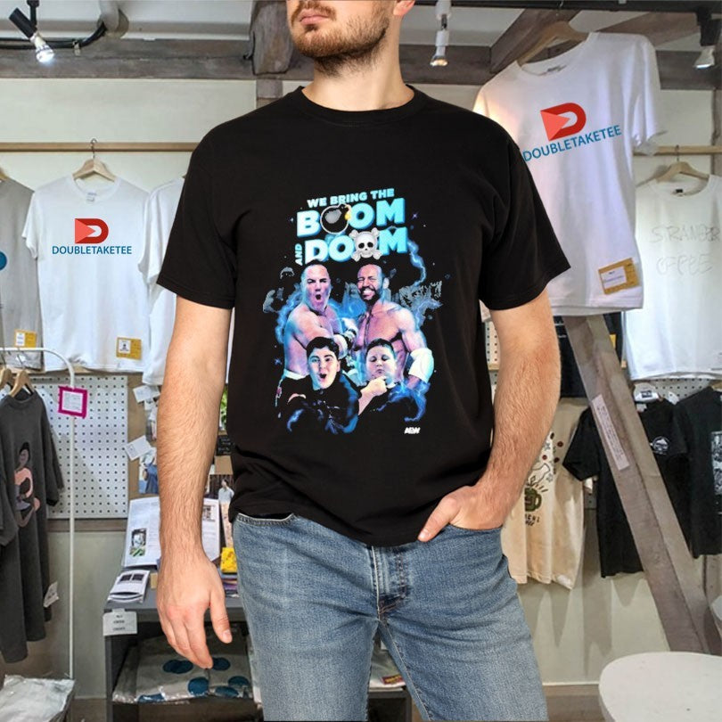 Official Big Boom Aj, Big Justice, The Rizzler &amp; QT Marshall Boom &amp; Doom AEW Shirts