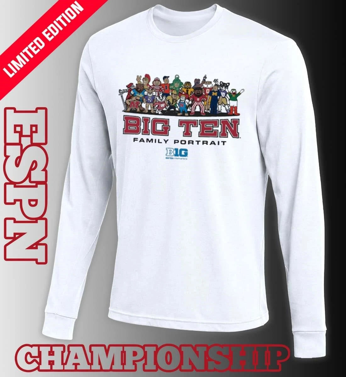 Official Big Ten Family Portrait Mascots Shirt