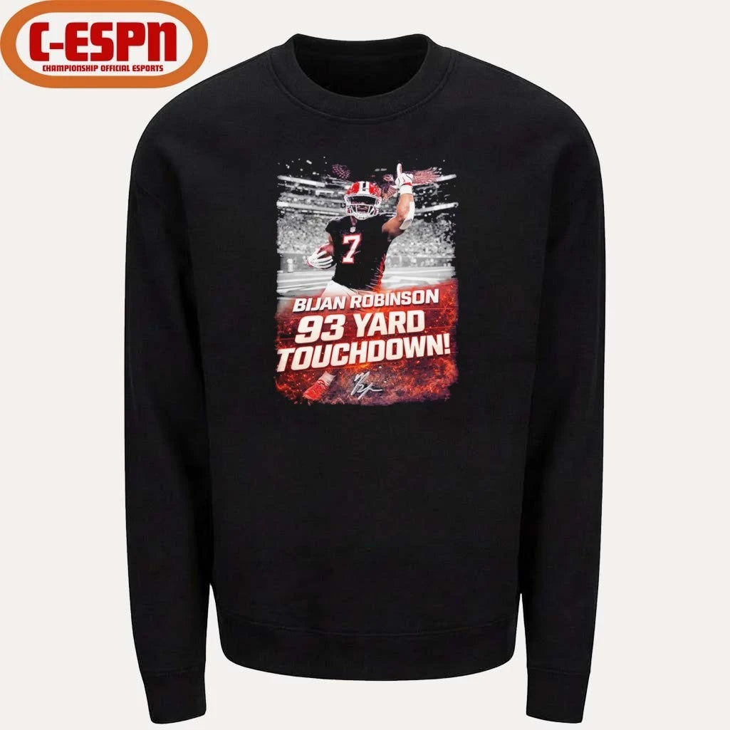 Official Bijan Robinson 93 Yard Touchdown Shirt