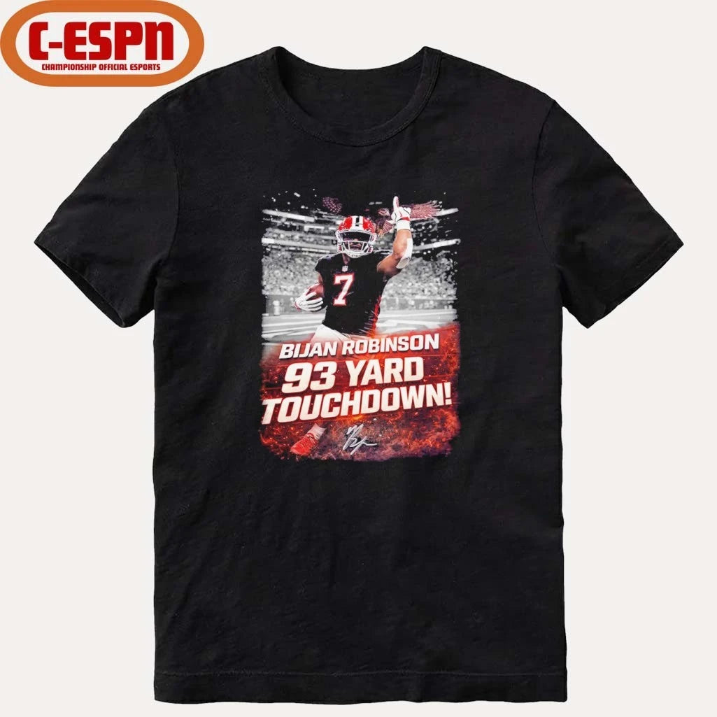 Official Bijan Robinson 93 Yard Touchdown Shirt