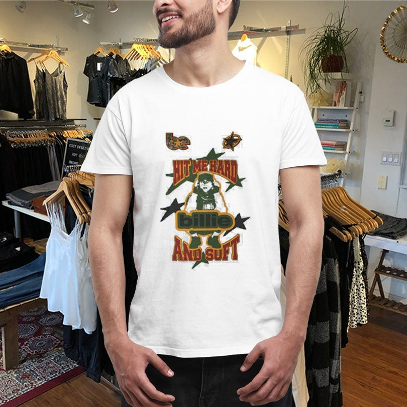 Official Billie Eilish Camo Blohsh Hit Me Hard Billie And Soft Shirt