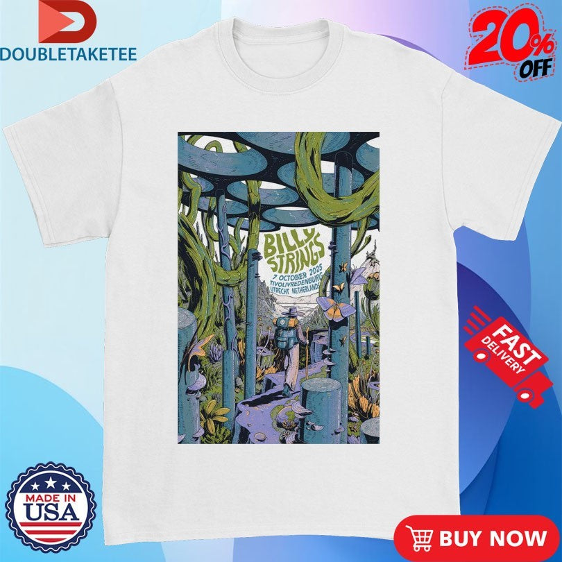 Official Billy Strings 10.08.2025 Utrecht, Netherlands Tour TivoliVredenburg Shirts