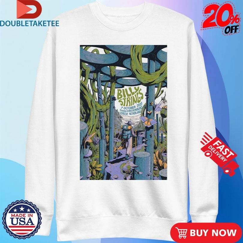 Official Billy Strings 10.08.2025 Utrecht, Netherlands Tour TivoliVredenburg Shirts